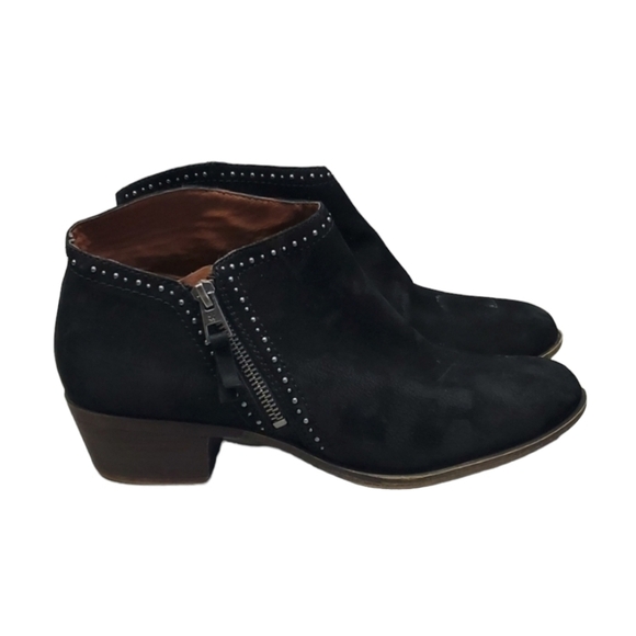 Lucky Brand Womens Benna Leather Ankle Heels Boots shoes sz 9.5M - Picture 1 of 13